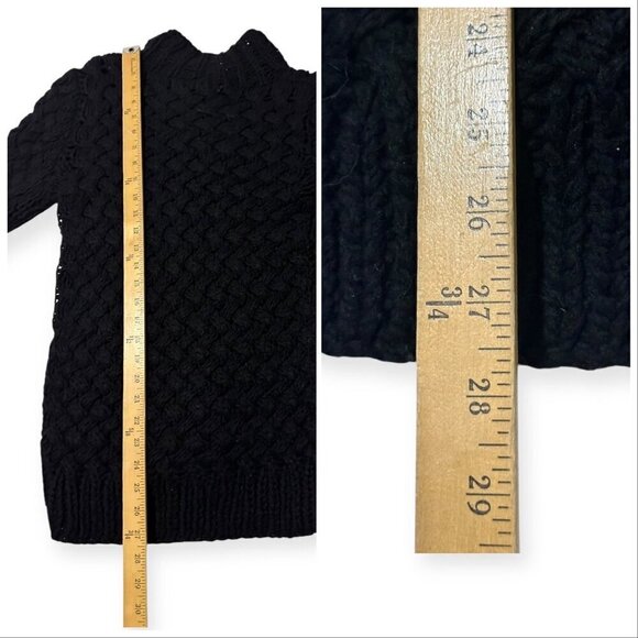 Prada Black Chunky Cardigan Jacket, Front‎ Zip, Size 46 italy - Picture 13 of 14